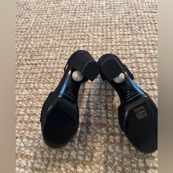 Nicholas Kirkwood Hidden Pearl Platform Suede Sandals - Picture 9 of 16